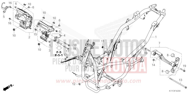 RAHMENKOERPER von PCX 125 PEARL JASMINE WHITE (NHB35) von 2021